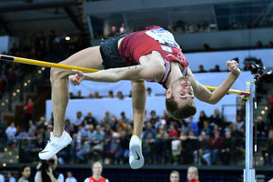 Mateusz Przybylko sprang in Düsseldorf über 2,25 Meter. Foto: Chai