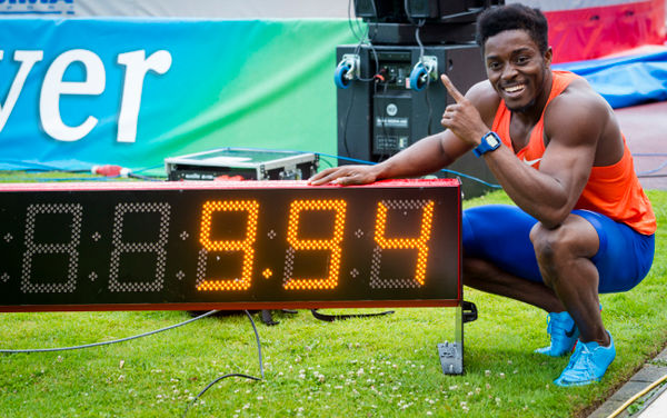 Arthur Cissé, der im Vorjahr mit der Steigerung auf 9,94 Sekunden eine der weltweit schnellsten 100-Meter-Zeiten ablieferte und nun wieder am Start ist. Foto: Ralf Kuckuck (DBS Akademie).