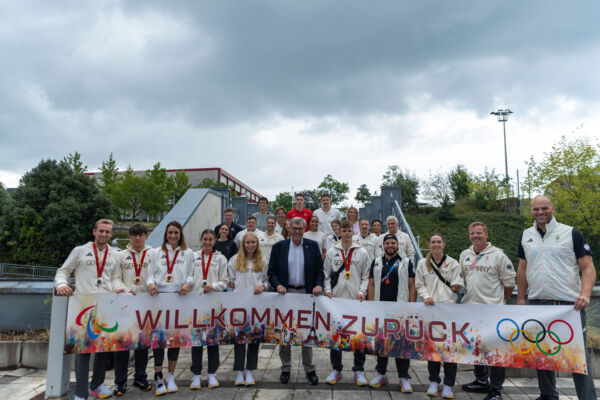 Die Olympioniken und Paralympioniken wurden feierlich empfangen. Foto: Heuser