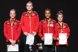 TSV-Dominanz: Alexandra Ehler, Laura Wetzker, Alexandra Ndolo, Lara Goldmann (v.l.). Foto: Heuser