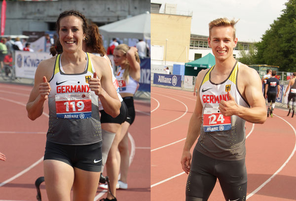 2 Athleten, 3 Weltrekorde: Irmgard Bensusan (links) und Johannes Floors.